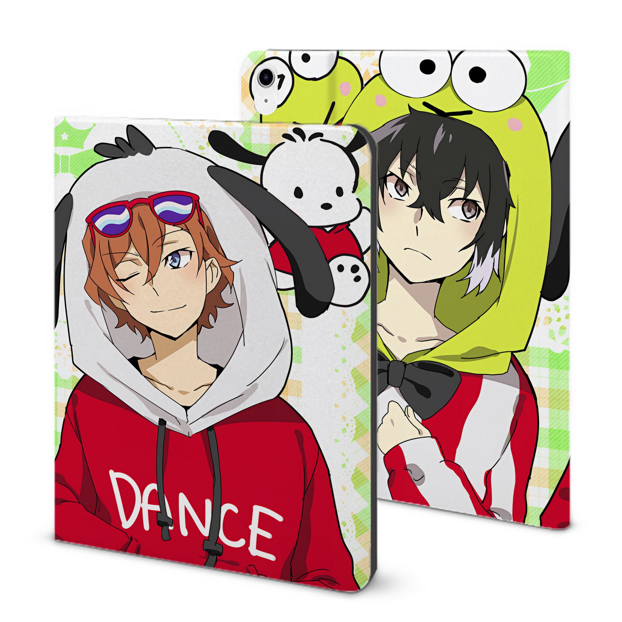 （画像用） 文豪ストレイドッグス Bungo Stray Dogs IPad ケース ブック型 PUレザー TPU 耐衝撃 軽量 薄型 ペン収納なし 全面保護 IPad 各モデル対応
